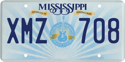MS license plate XMZ708