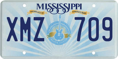MS license plate XMZ709