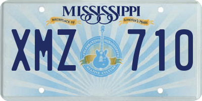 MS license plate XMZ710