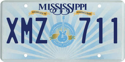 MS license plate XMZ711