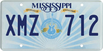 MS license plate XMZ712