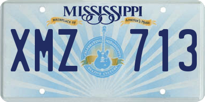 MS license plate XMZ713