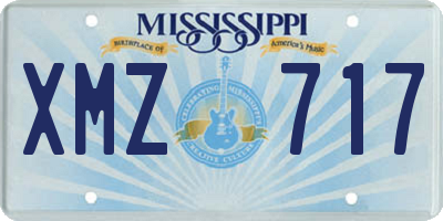 MS license plate XMZ717