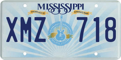 MS license plate XMZ718