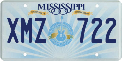 MS license plate XMZ722