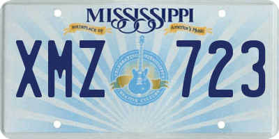 MS license plate XMZ723