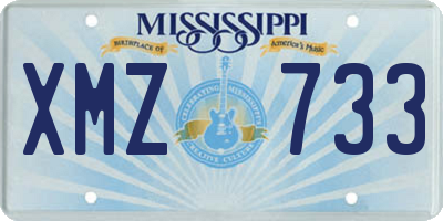 MS license plate XMZ733