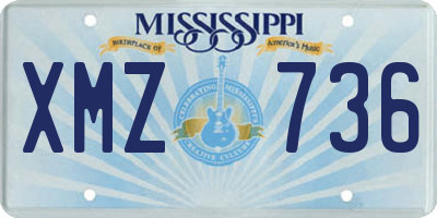 MS license plate XMZ736