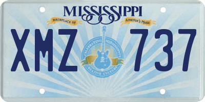 MS license plate XMZ737