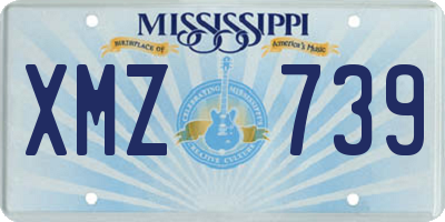 MS license plate XMZ739