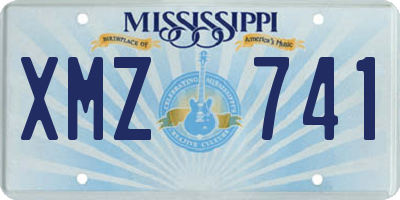 MS license plate XMZ741
