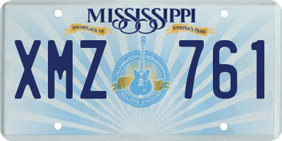 MS license plate XMZ761