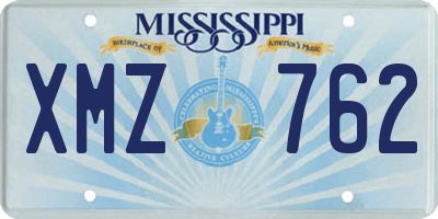MS license plate XMZ762