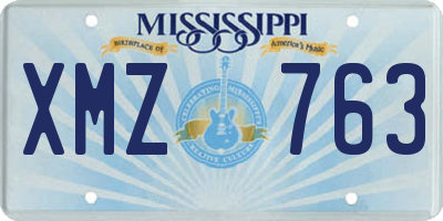 MS license plate XMZ763