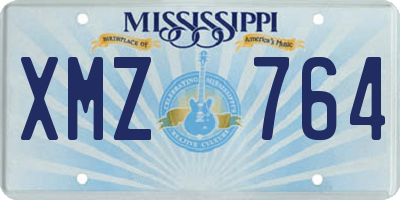 MS license plate XMZ764