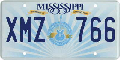 MS license plate XMZ766