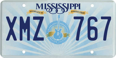 MS license plate XMZ767