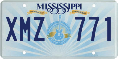MS license plate XMZ771
