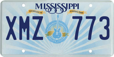 MS license plate XMZ773