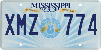 MS license plate XMZ774
