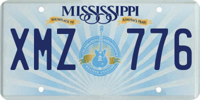 MS license plate XMZ776