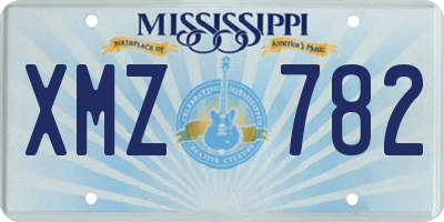 MS license plate XMZ782