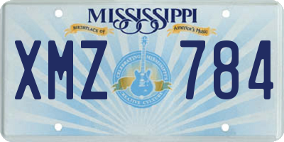 MS license plate XMZ784