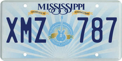 MS license plate XMZ787