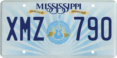 MS license plate XMZ790