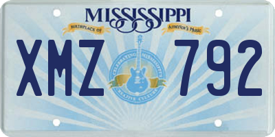 MS license plate XMZ792