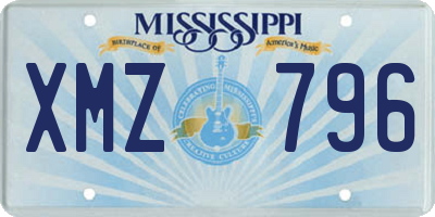 MS license plate XMZ796