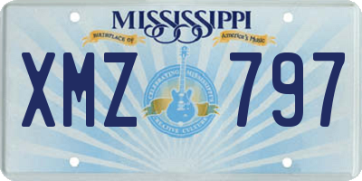 MS license plate XMZ797