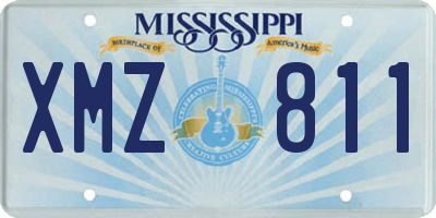 MS license plate XMZ811