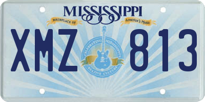 MS license plate XMZ813