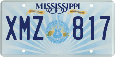 MS license plate XMZ817