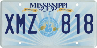 MS license plate XMZ818