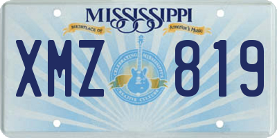 MS license plate XMZ819