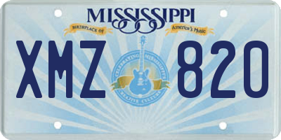 MS license plate XMZ820