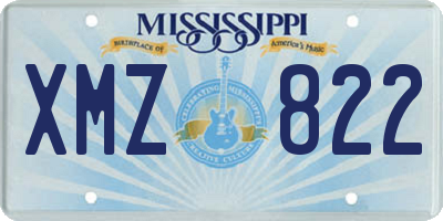 MS license plate XMZ822