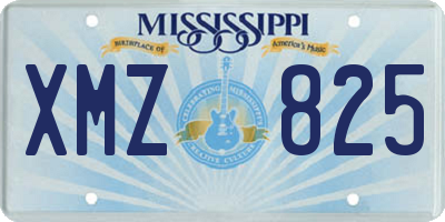 MS license plate XMZ825