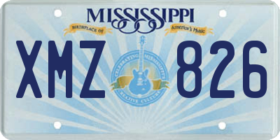 MS license plate XMZ826
