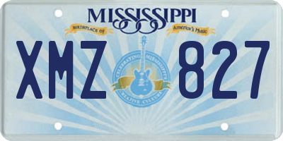 MS license plate XMZ827