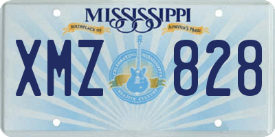 MS license plate XMZ828