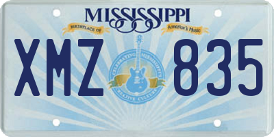 MS license plate XMZ835