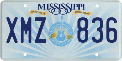 MS license plate XMZ836
