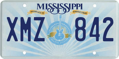 MS license plate XMZ842
