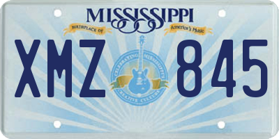 MS license plate XMZ845