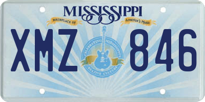 MS license plate XMZ846