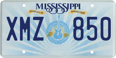 MS license plate XMZ850
