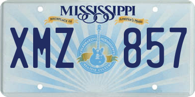 MS license plate XMZ857